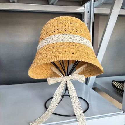 New Hat Women's Sun Hat Folding Large Cornice Hollow Sunscreen Sun Hat 2025 Outdoor Casual Fisherman Hat Basin Hat