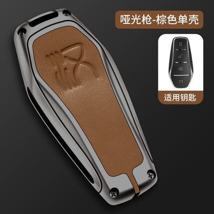 Applicable to BYD Han dmi key case DMP Han EV car high-end metal men's key case buckle shell source factory