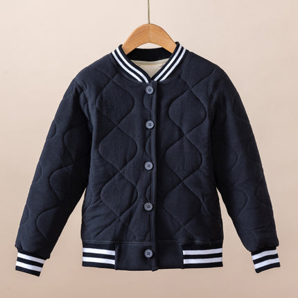Source Winter Warm School Uniform Fleece-Lined Thickened Inner Wear Children's Student Base Cotton Coat and Pants Set Wholesale