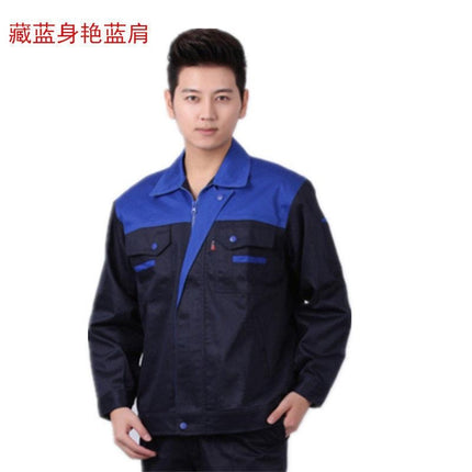 Autumn and winter long-sleeved overalls suit men's and women's labor protection clothing jacket workers workshop tooling large size maintenance clothing tooling,