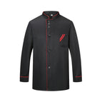 Long-sleeved black three-button shirt / M