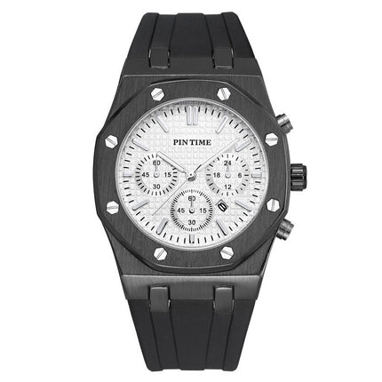 Foreign Trade Products: Men's Watch with Three Dials, Multi-Functional, Sports, Waterproof, Men's Fashion Casual Watch, Cross-Border Hot-Selling Item