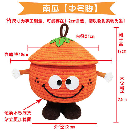 Cartoon Bigfoot Little Monster Storage Basket for Miscellaneous Snacks Large Dopamine Lamb Velvet Cute Storage Basket