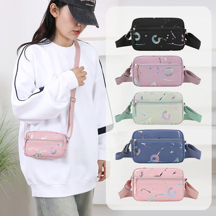 New Trendy Fashion Sports Mobile Phone Bag Casual Shoulder Bag Women's Crossbody Bag Lightweight Waterproof Nylon Small Bag Women's Bag