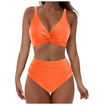 2025 Summer Fresh Design Vest Strap Swimsuit Women's Sweet Beach Vacation Two-Piece Swimsuit