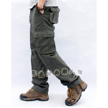 Strong Wear-Resistant Casual Caution Pants Straight Pants Work Pants Labor Protection Uniform Loose Plus Size Cotton Work Wear