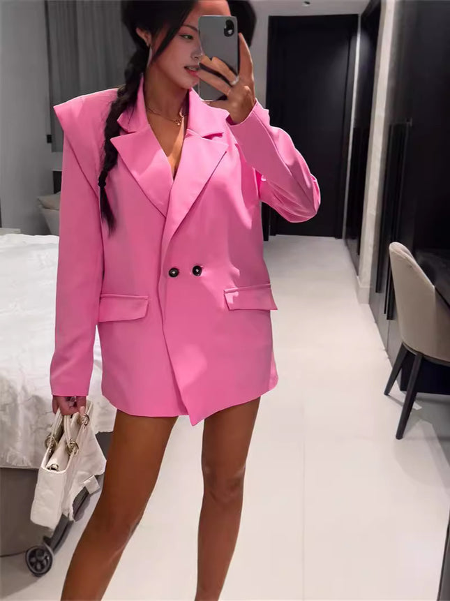 2024 cross-border eaby Amazon new European and American long sleeve temperament fashion breasted office commuter suit jacket
