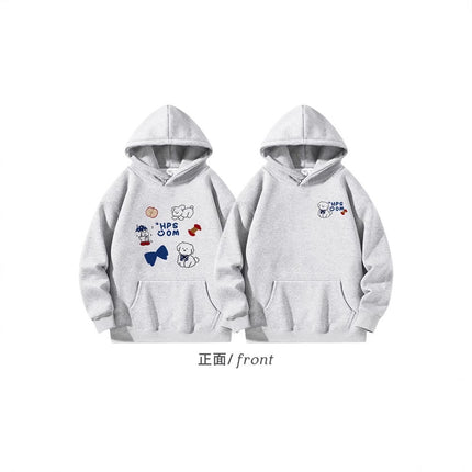 High-End Oversize Tops for Men and Women, Special Couple Wear, Autumn and Winter Velvet Hooded Sweatshirts, Trendy Brand Class Uniforms