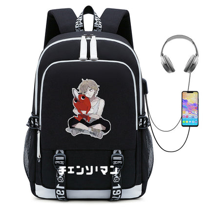 Anime Chainsaw Man Chainsaw Man peripheral schoolbag student male travel bag chain saw Man computer backpack