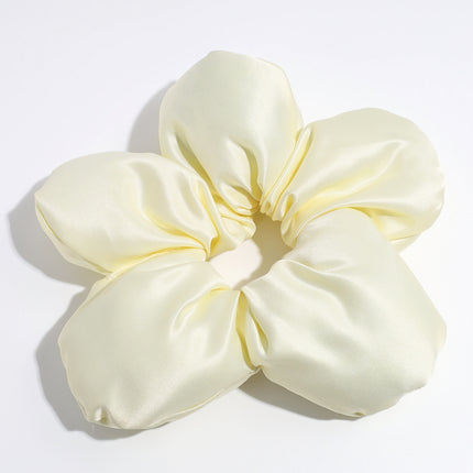 Elegant and Cute Sponge Large Intestine Ring, Fashionable Girly Hair Ring, Ponytail Hair Rope, Flower Holiday Style Hair Accessory