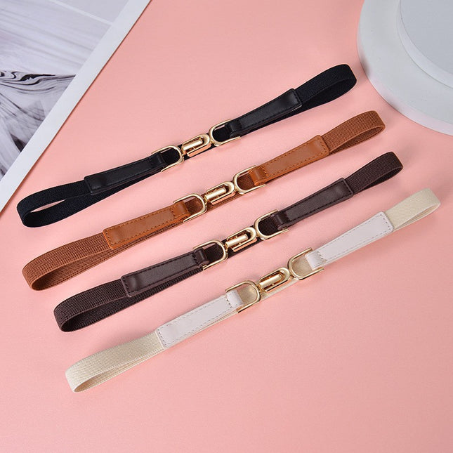 Women's Decorative Belt for Dresses, Simple and Versatile, Suitable for Sweaters and Coats, Waist-Cinching, Fashionable Elastic Slim Waist Belt