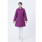 Fuchsia-silk cotton long sleeves / XS