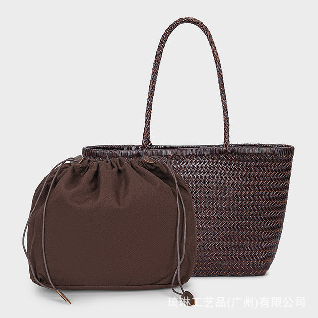 Leather Woven Tote Bag / Sac Tressé Cuir Grand