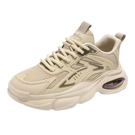Summer New Breathable Men's Shoes 2025 Trendy Versatile Thick-Soled Sneakers Casual Running Dad Shoes