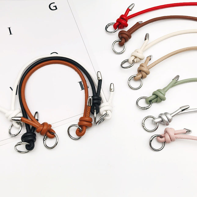 New Fashion Knot Women's Bag Handbag Replacement Bag with PU Leather Rope Metal Ring Buckle Shoulder Strap Bag Accessories