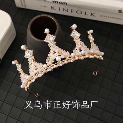 Children's Crown Headband Girls Princess Birthday Gift Crown Temperament Headband Hair Accessories Wedding Crystal Fashion Accessories