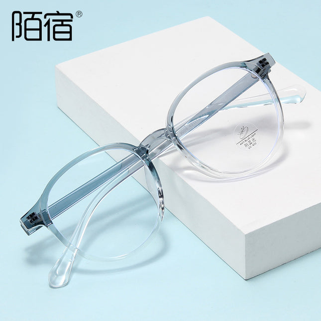 TR9008 two-color glasses frame Korean fashion plain plain mirror with myopia anti-blue round 2022 New