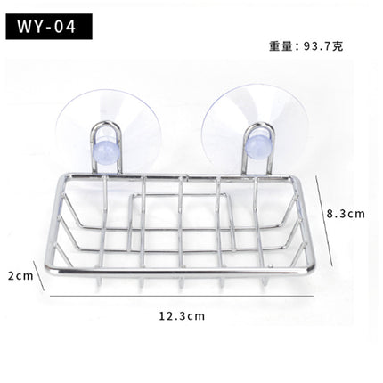 Kitchen Bathroom Suction Cup Storage Rack Creative Metal Storage Rack Cleaning Sponge Storage Rack Tissue Rack Iron