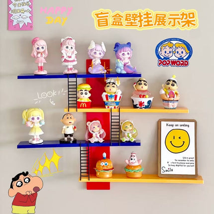 Cross-Border Punch-Free Wall-Mounted Blind Box Figure Storage Rack Dopamine Display Rack Blind Box Wall Storage Rack Storage