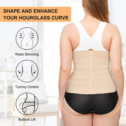 European and American Cross-Border Best-Selling Women's Waist Shaping Belt with Multi-Layer Buckle Adjustment, Waist Control, Tummy Control, Slimming Waist Trainer Belt