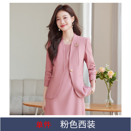 Business Dress Women's Suit 2024 New Autumn Thick Small Suit Elegant Work Clothes Suit Skirt dress