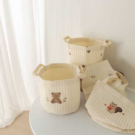 Ins Storage Basket Baby Diaper Clothes Toy Fixing Bag Bedding Storage Multi-use Storage Bag