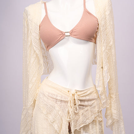 Cross-border Bikini Pure Sexy Split Swimsuit Four-piece High-end Small Chest Seaside Holiday Swimsuit New