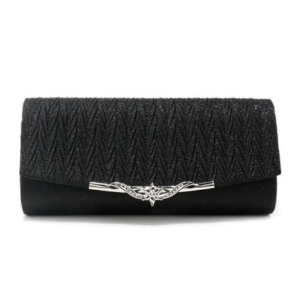 Cross-Border Popular Exquisite Pleated Evening Bag, Fashionable and Versatile Envelope Bag, Elegant Socialite Ball Wedding Dress, Stylish