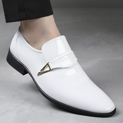 Source Manufacturer Leather Men's Classic Casual Leather Shoes Pointed Toe Versatile British Style Leather Shoes Wear-Resistant and Waterproof