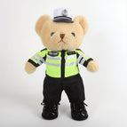 35cm [ready stock high quality] / Station style traffic police bear [leather shoe style]