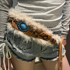 Braided Belt Mao Mao camel / 110cm