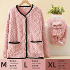 Round neck-shu cotton velvet-diamond-pink / M