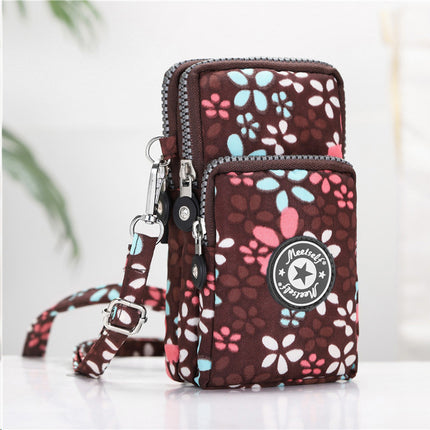 2020 Korean style mobile phone bag women's mobile phone bag packaging zipper printed small bag summer shoulder bag women's crossbody
