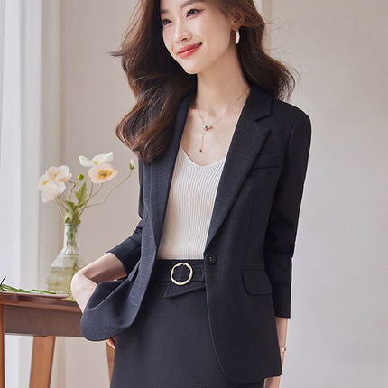 creamy-white Suit suit Women's Autumn 2023 New Professional Temperament Goddess Fan Formal Occasion Fashion Dress Set