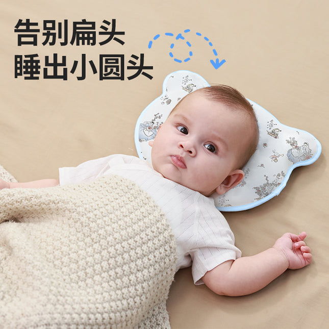 Baby styling pillow newborn correction head type correction baby anti-deviation head breathable 0 to 6 months silicone pillow