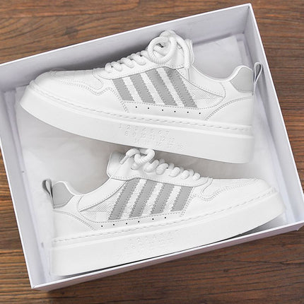 2025 Men's Shoes Casual Autumn White Shoes Fashion New Men's Sports Breathable Student All-match Board Shoes Men's Trendy