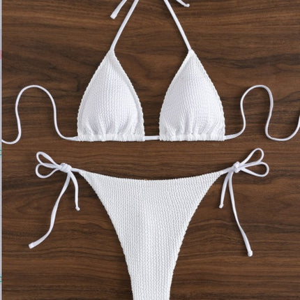 2024 New Cross-border Split Bikini Swimsuit Women's Sexy European and American Three-point Bikini Amazon Bikini