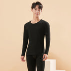 Black men's cashmere silk suit / L