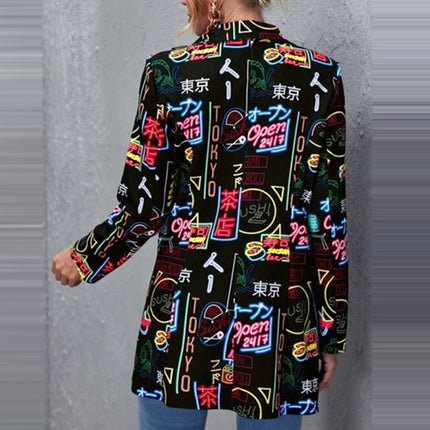 2025 Amazon European and American Foreign Trade Unpositioned Printed Casual Printed Blazer Trendy Women's Clothing in Stock