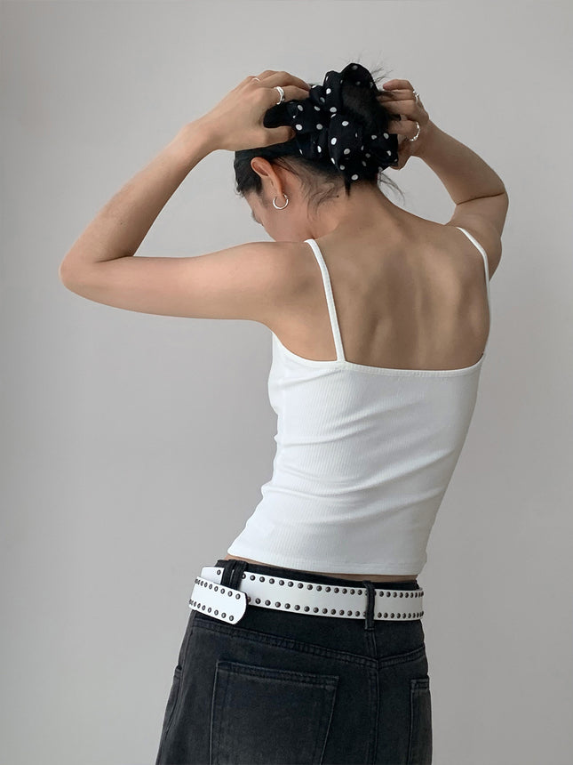 Dorothy Summer Korean Hot Girl Henry Collar Hot Girl Lace Suspender Pure Desire Slim Short Vest