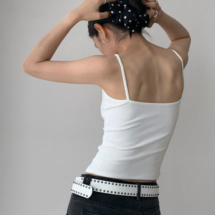 Dorothy Summer Korean Hot Girl Henry Collar Hot Girl Lace Suspender Pure Desire Slim Short Vest