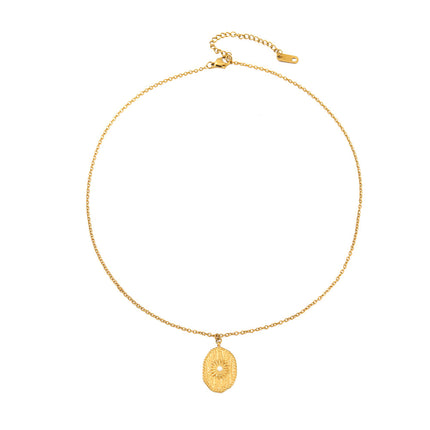 Lishan Versatile Bowknot Accessories Titanium Steel Metal Chain Series Layered Natural Stone Necklace Clavicle Chain for Women