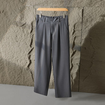 2025 New Loose Straight Casual Pants for Men Korean Style Trendy Versatile Thin Drape Wide-Leg Floor-Length Trousers