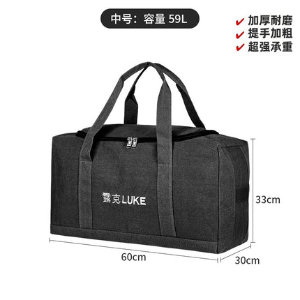 Luke Outdoor Portable Canvas Bag Camping Style Picnic Table and Chair Cosmetics Bag Large Capacity Lightweight Thickeneded Luggage Bag