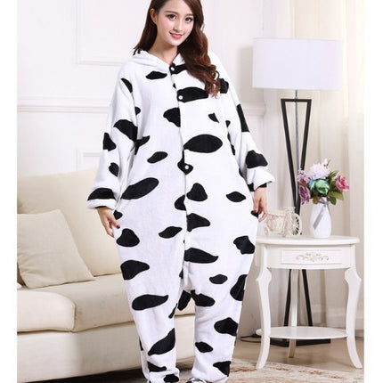 Mixed batch autumn and winter flannel adult cartoon conjoined animal pajamas red dinosaur home clothes toilet thickened wholesale