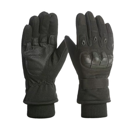 Men's and Women's Warm Cycling Fleece-Lined Thickened Cold-Proof Touchscreen Tactical Mountaineering Outdoor Ski Gloves for Adults, Windproof
