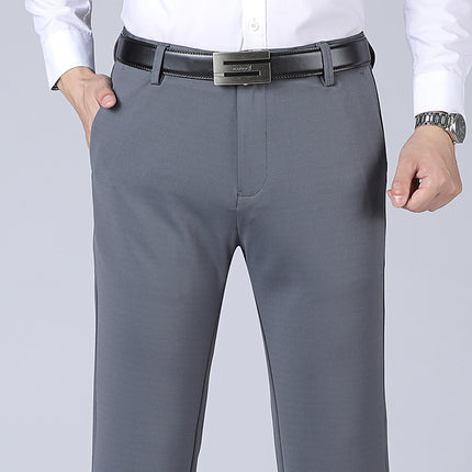 Wholesale Summer Thin Stretch Dad Middle-aged Men's Pants Loose High Waist Middle-aged Men's Casual Pants
