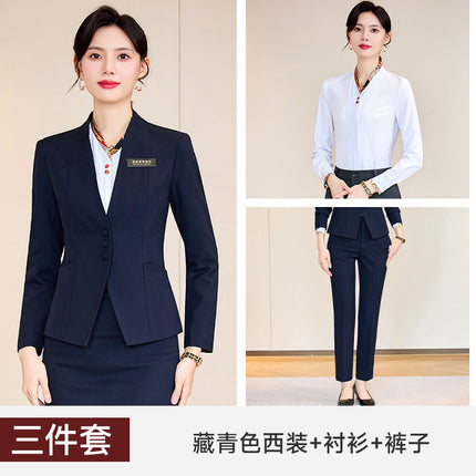 Medical Beauty Consultation Elegant Beautician Autumn and Winter 2025 New Slim Stewardess Uniform Front Desk Cashier Class Work Clothes