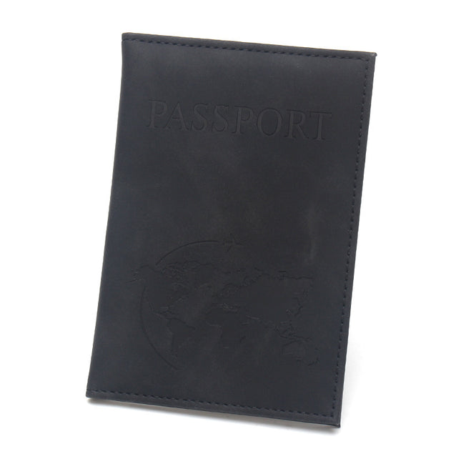 World Map Airplane Passport Holder, Lightweight Leather Passport Case, Portable, Unisex, Universal Passport Cover Set