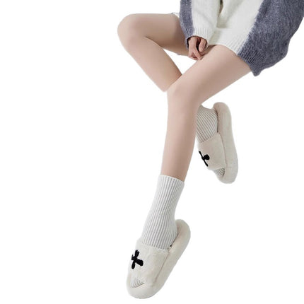Double-Layer Bare-Leg Effect Women's Autumn and Winter Ultra-Natural Thermal Leggings Realistic Nude Color Fleece-Lined Thick Pantyhose